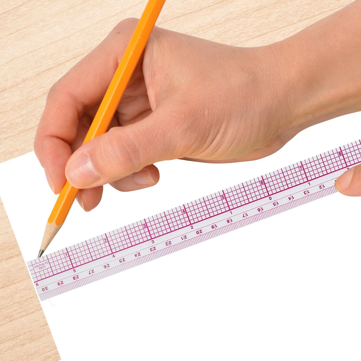Westcott 10ths/Metric Beveled Ruler, 12-Inch/30cm (B-65) - Image 2
