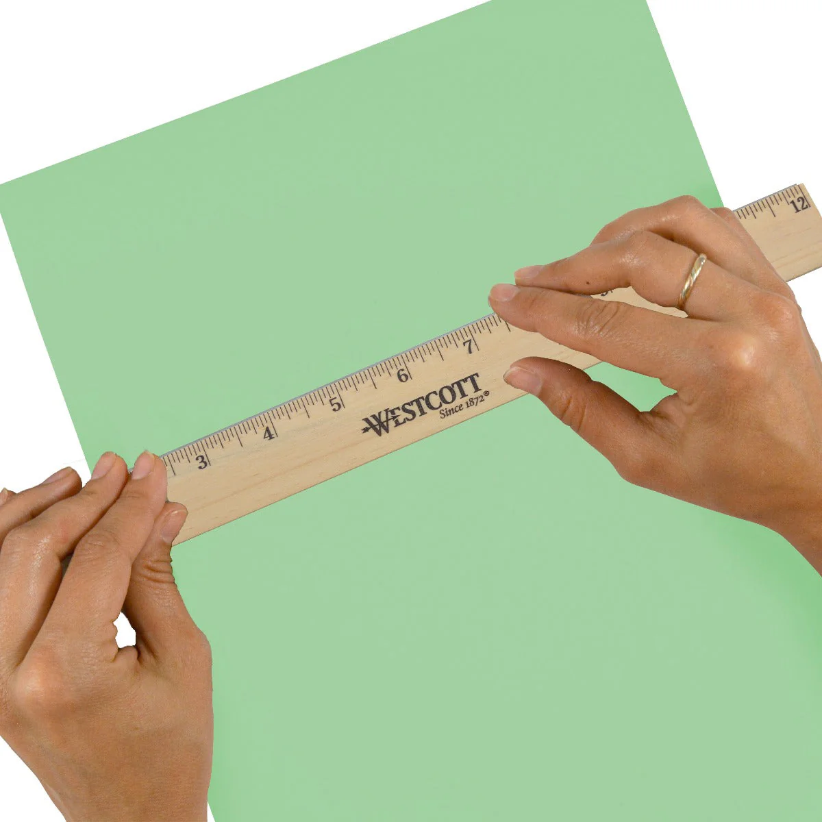 Westcott 12" Wood Ruler, Beveled Edge (05011) - Image 4