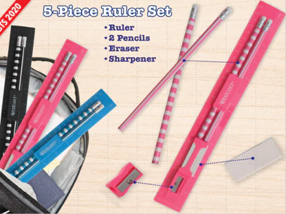 Westcott 5 Piece Ruler Set, Assorted Colors (17601-PARENT) - Image 3