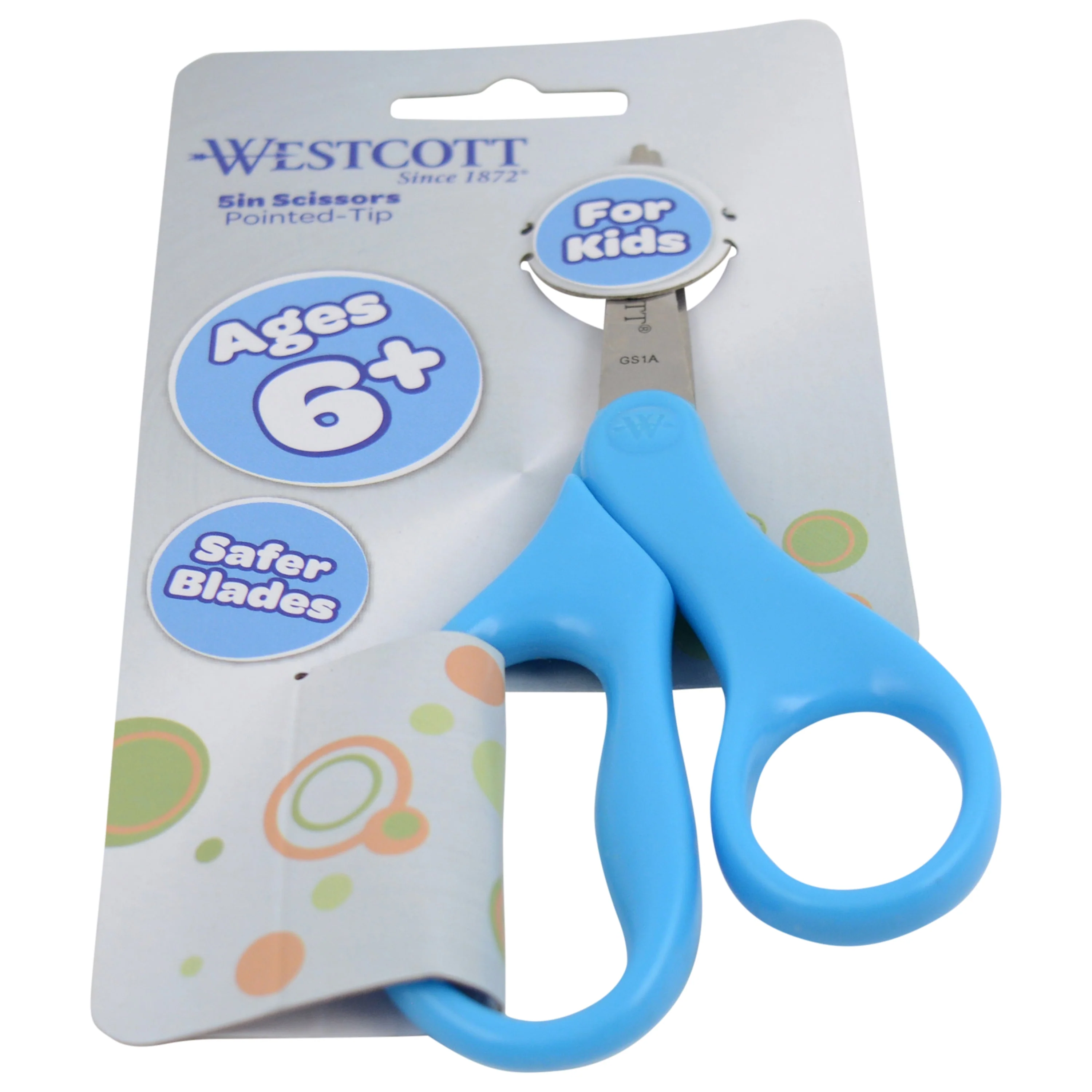 Westcott 5" Pointed-Tip Scissors for Kids Ages 6-8 - Scissors for School or Crafting - Back to School Supplies - Red, Blue (17302-PARENT) - Image 6
