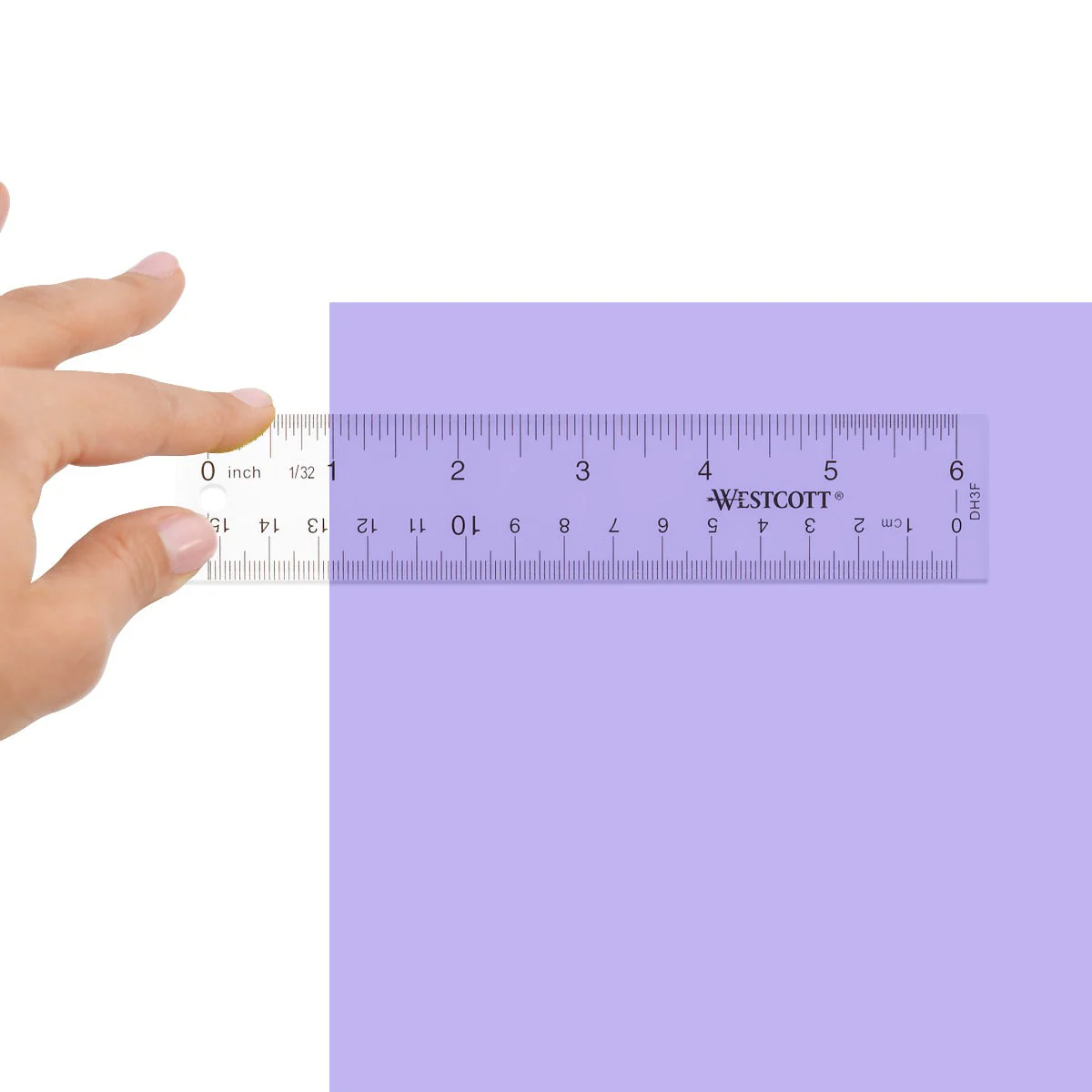 Westcott 6" Acrylic Ruler, Clear (10561) - Image 2