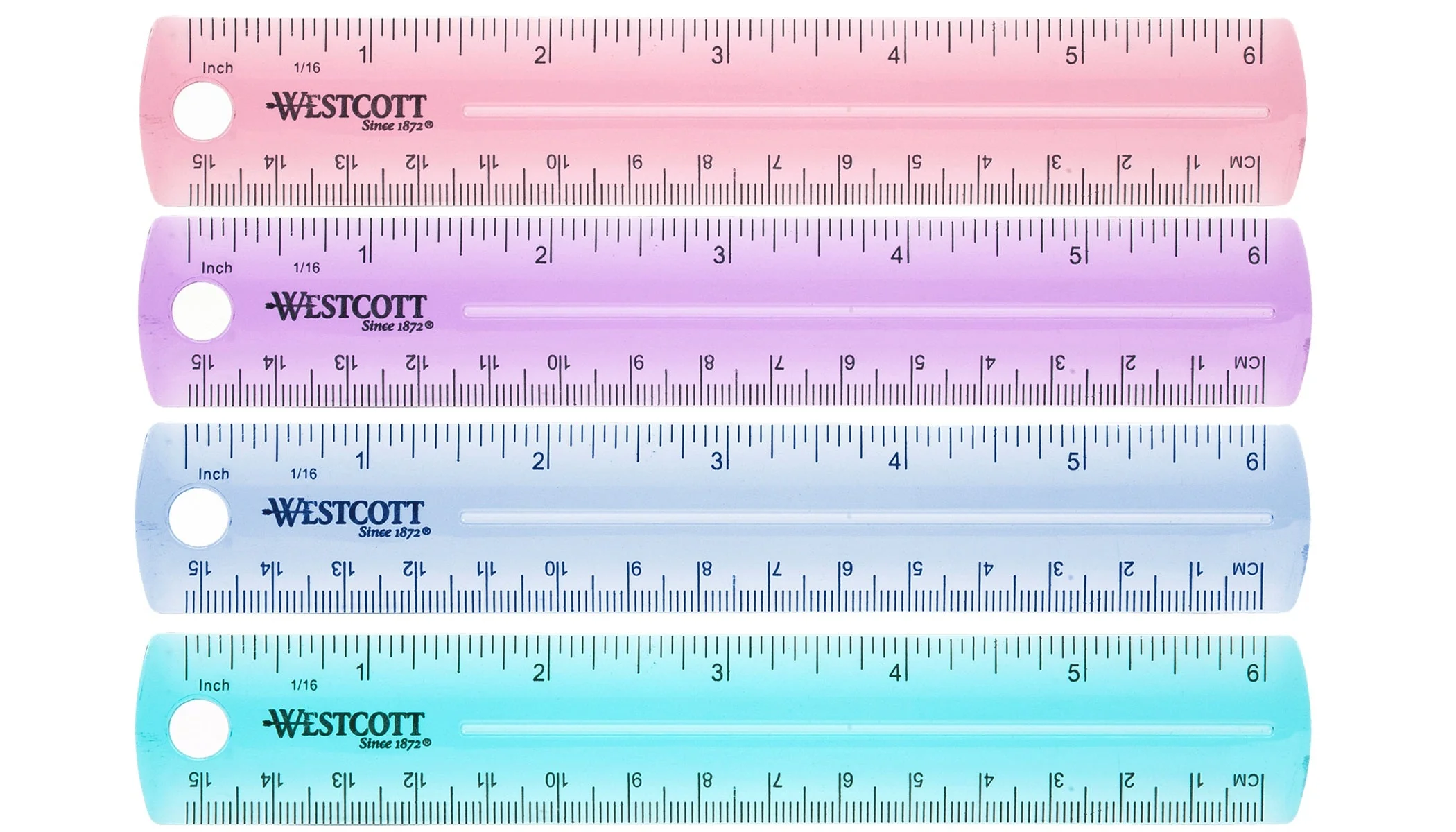 Westcott 6" Plastic Ruler, Assorted Colors (00412) - Image 9