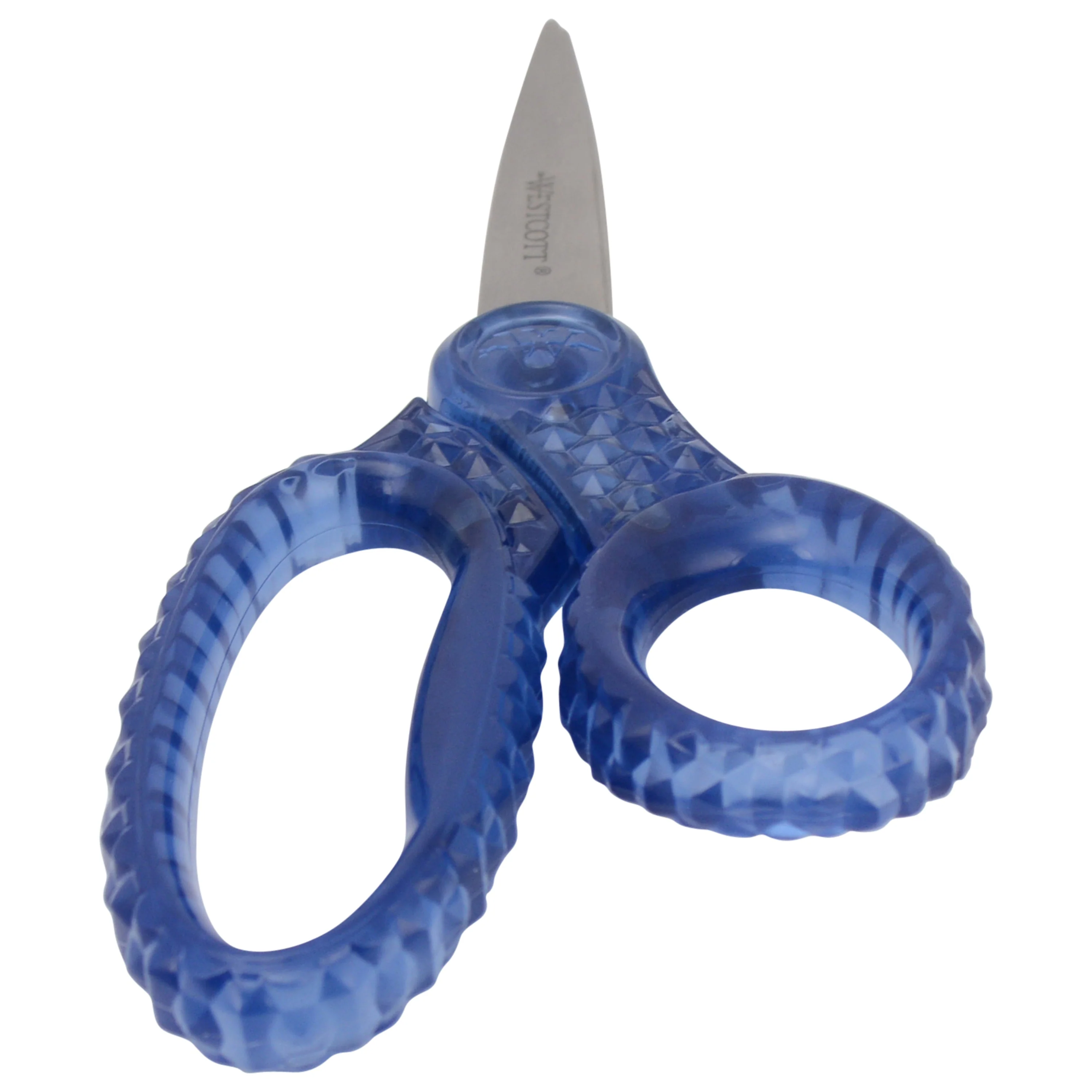 Westcott 7" GEM Crystal-Covered Student Scissors, for Kids Aged 12+ - Scissors for School, Craft, Home, DIY, Classroom - Blue (00705-PARENT) - Image 9