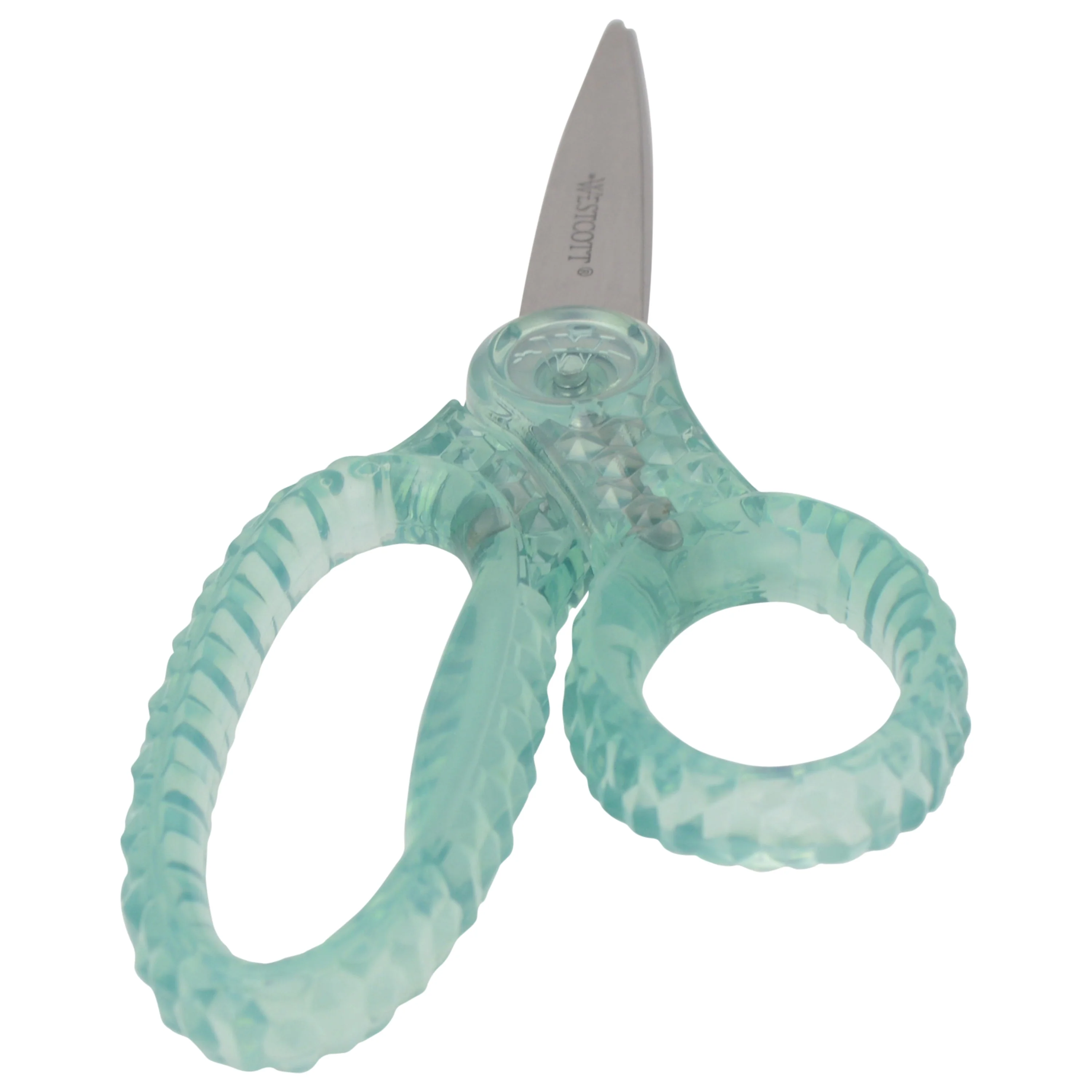 Westcott 7" GEM Crystal-Covered Student Scissors, for Kids Aged 12+ - Scissors for School, Craft, Home, DIY, Classroom - Green (00706-PARENT) - Image 4