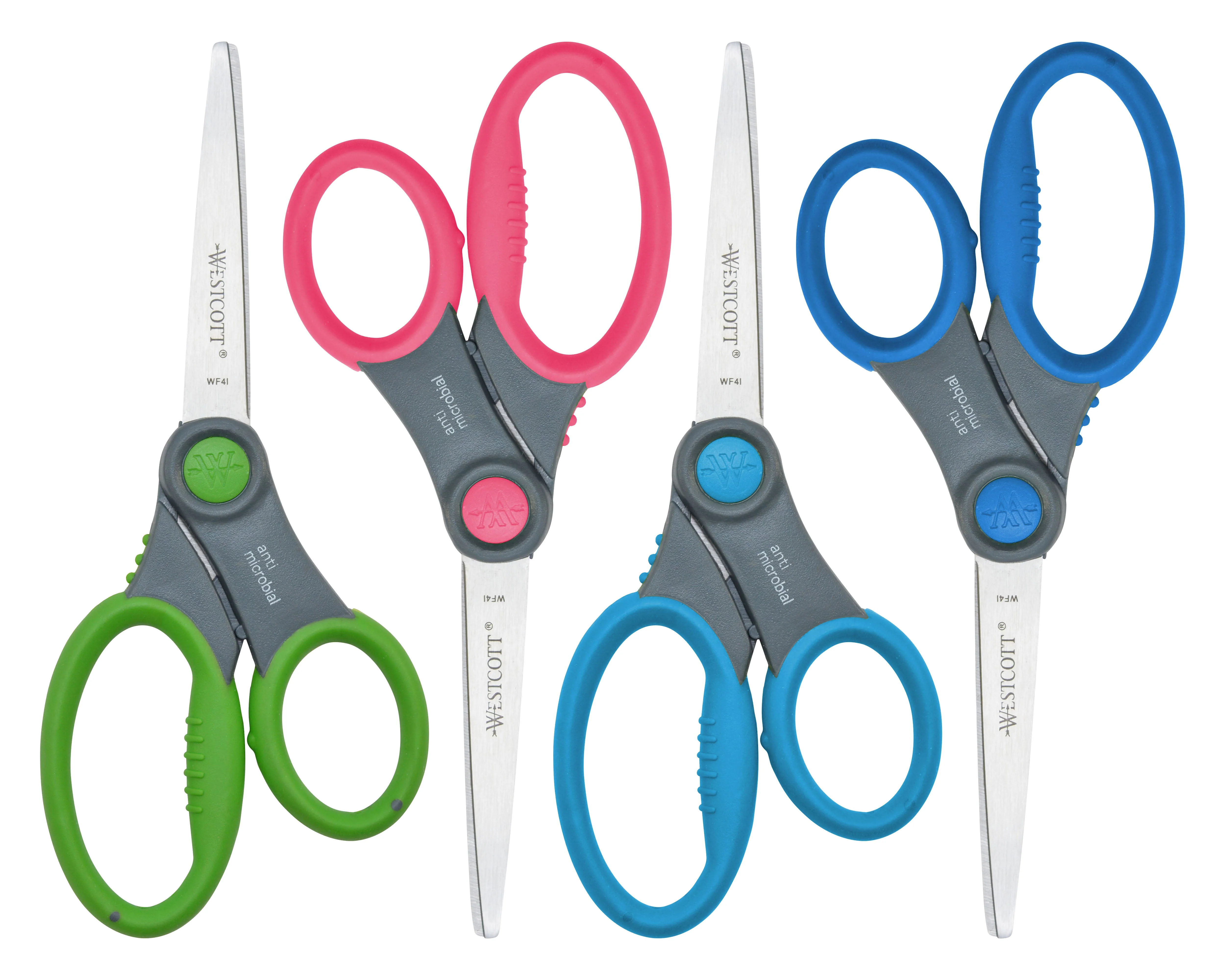 Westcott 7" Soft Handle Student Scissors with Anti-Microbial Protection, Ages 12+, Assorted Colors (14609) - Image 2
