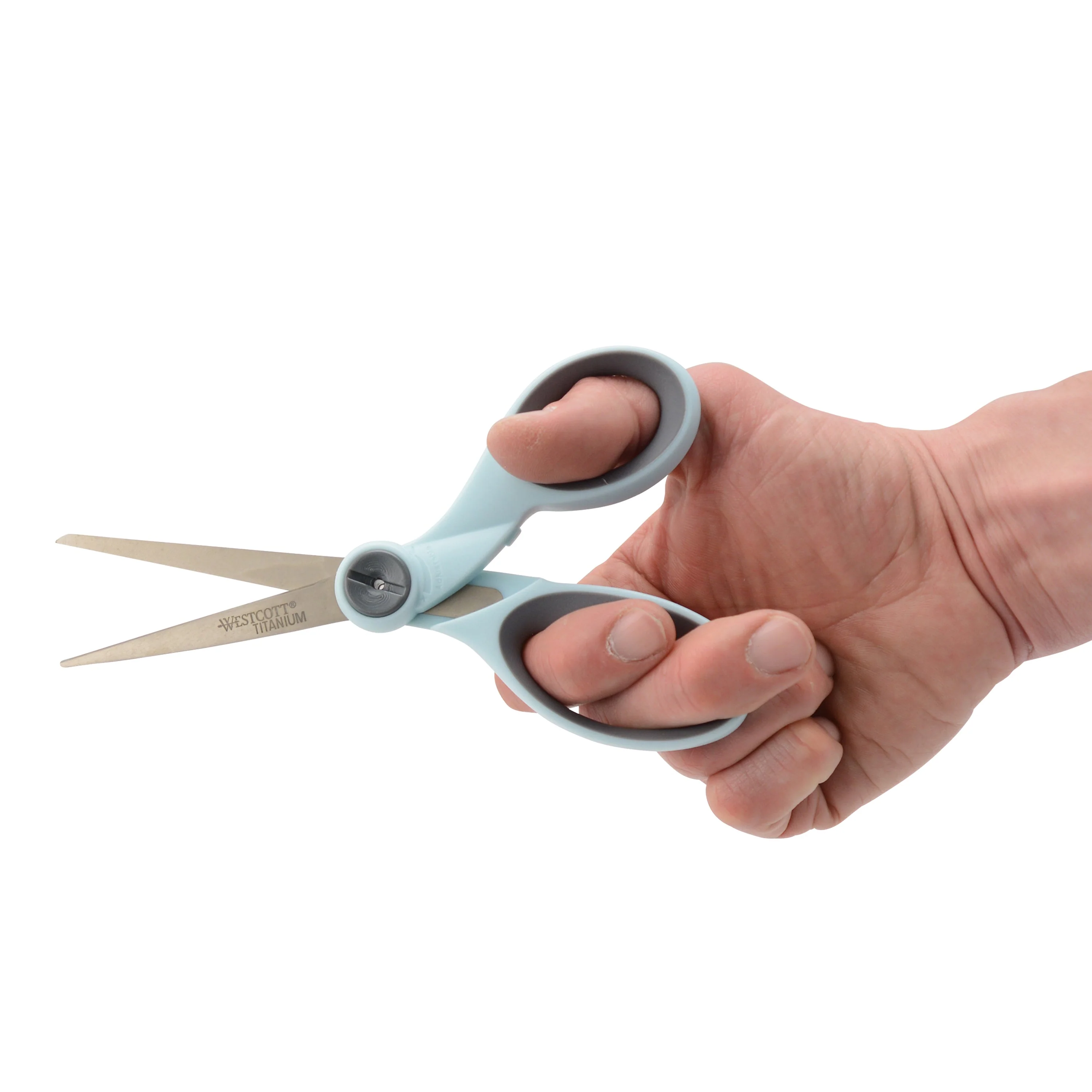 Westcott 7" Titanium Bonded Scissors with Adjustable Glide Feature with Microtip - Light Blue (15140) - Image 6