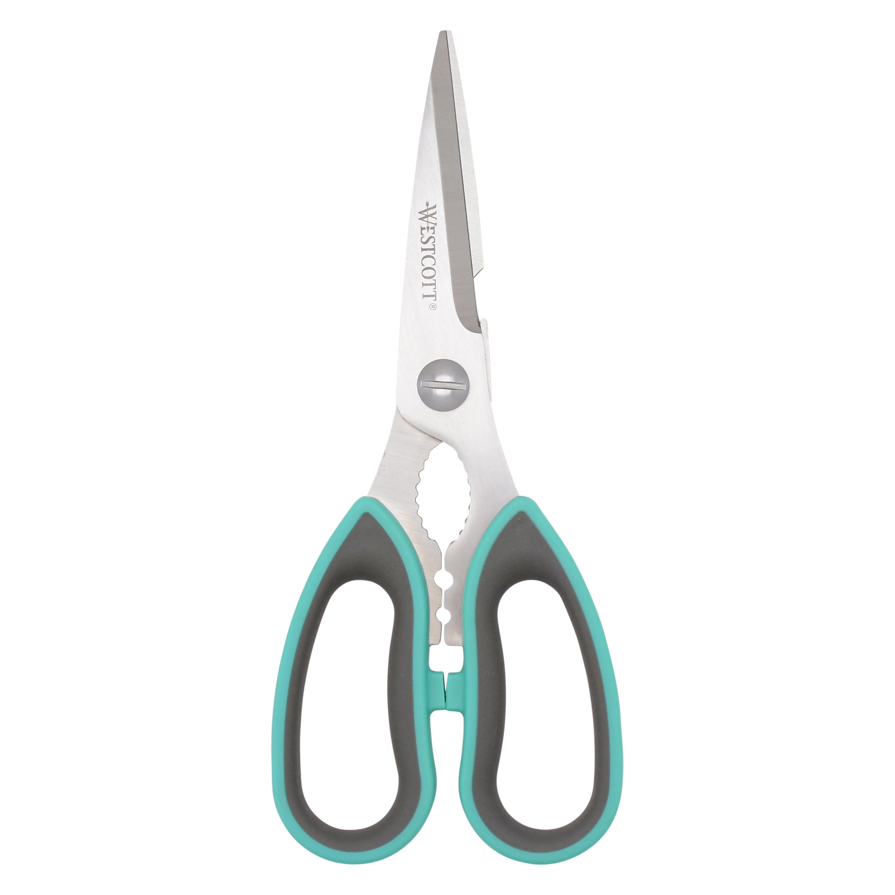 Westcott 8.5" Titanium Bonded Soft Handle Kitchen Utility Shears, Teal (00827) - Image 2