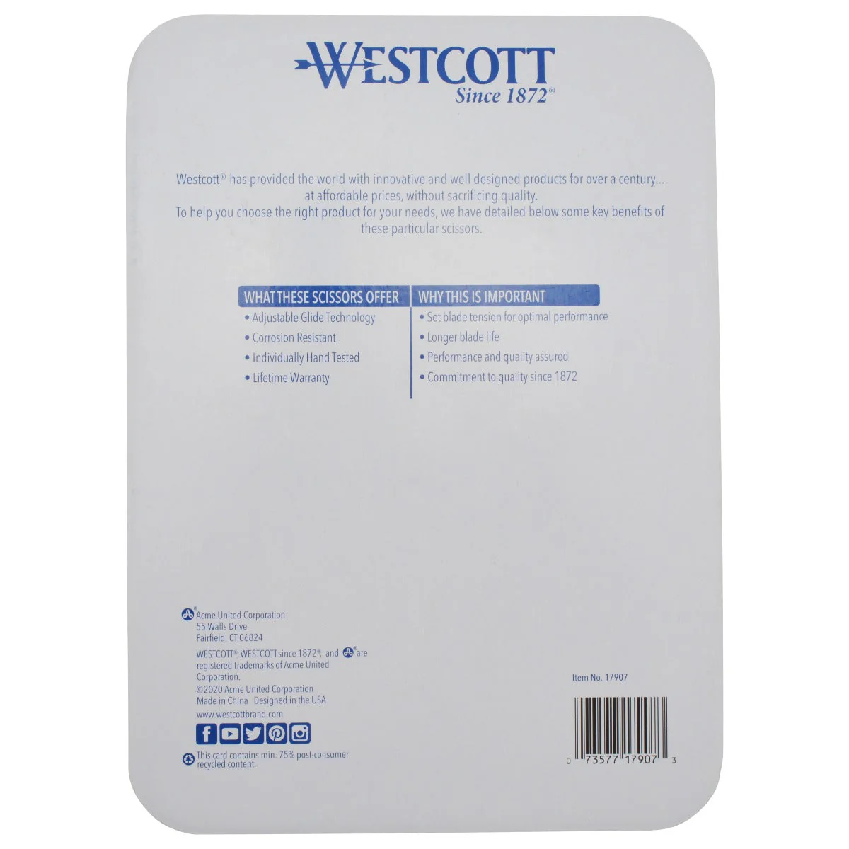 Westcott 8" Straight Stainless Steel Glide Scissors, 3pk (17907) - Image 7