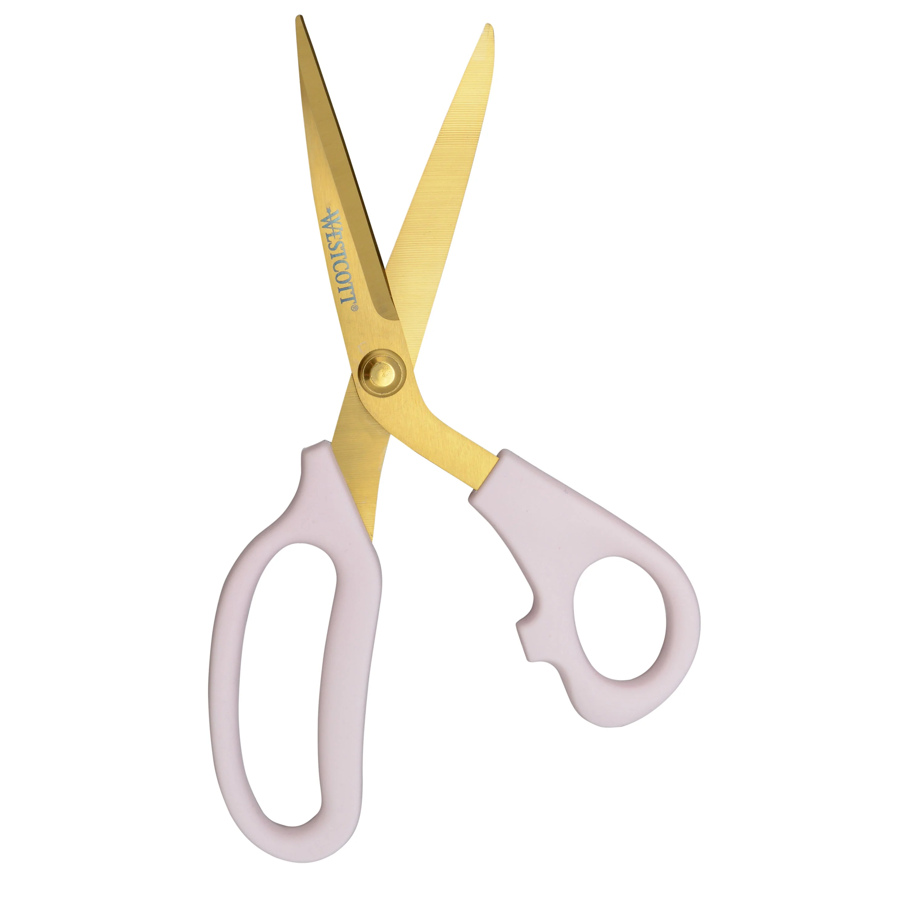 Westcott 8in All Purpose Kitchen Shears, Pink with Gold Blades (00821) - Image 3