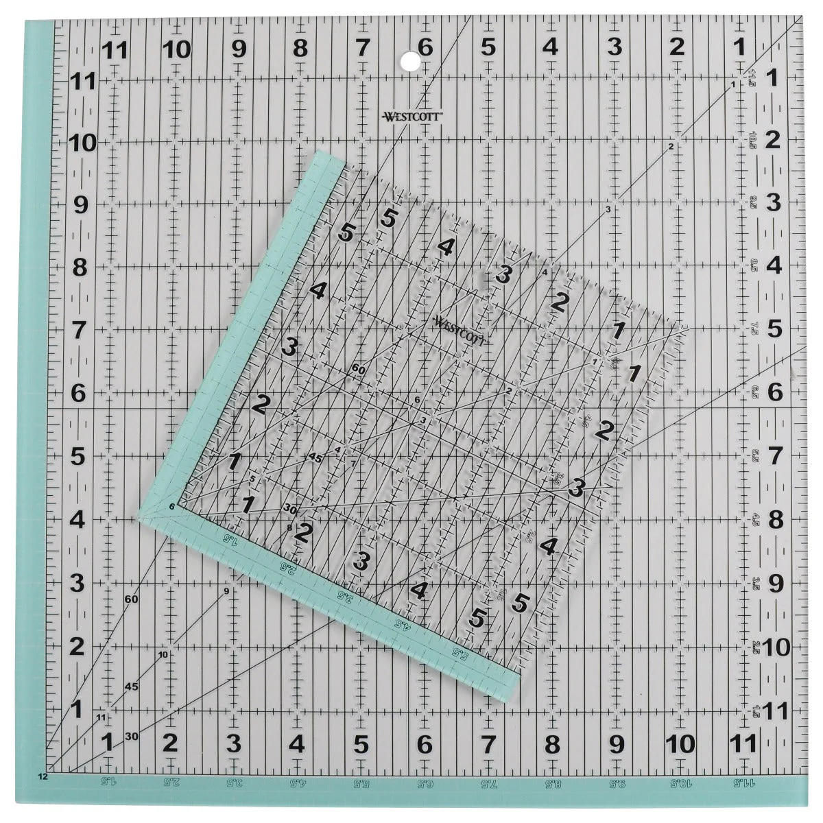 Westcott Acrylic Ruler Pack, Metric/Imperial, Clear, 2-Pack (14800-PARENT) - Image 6
