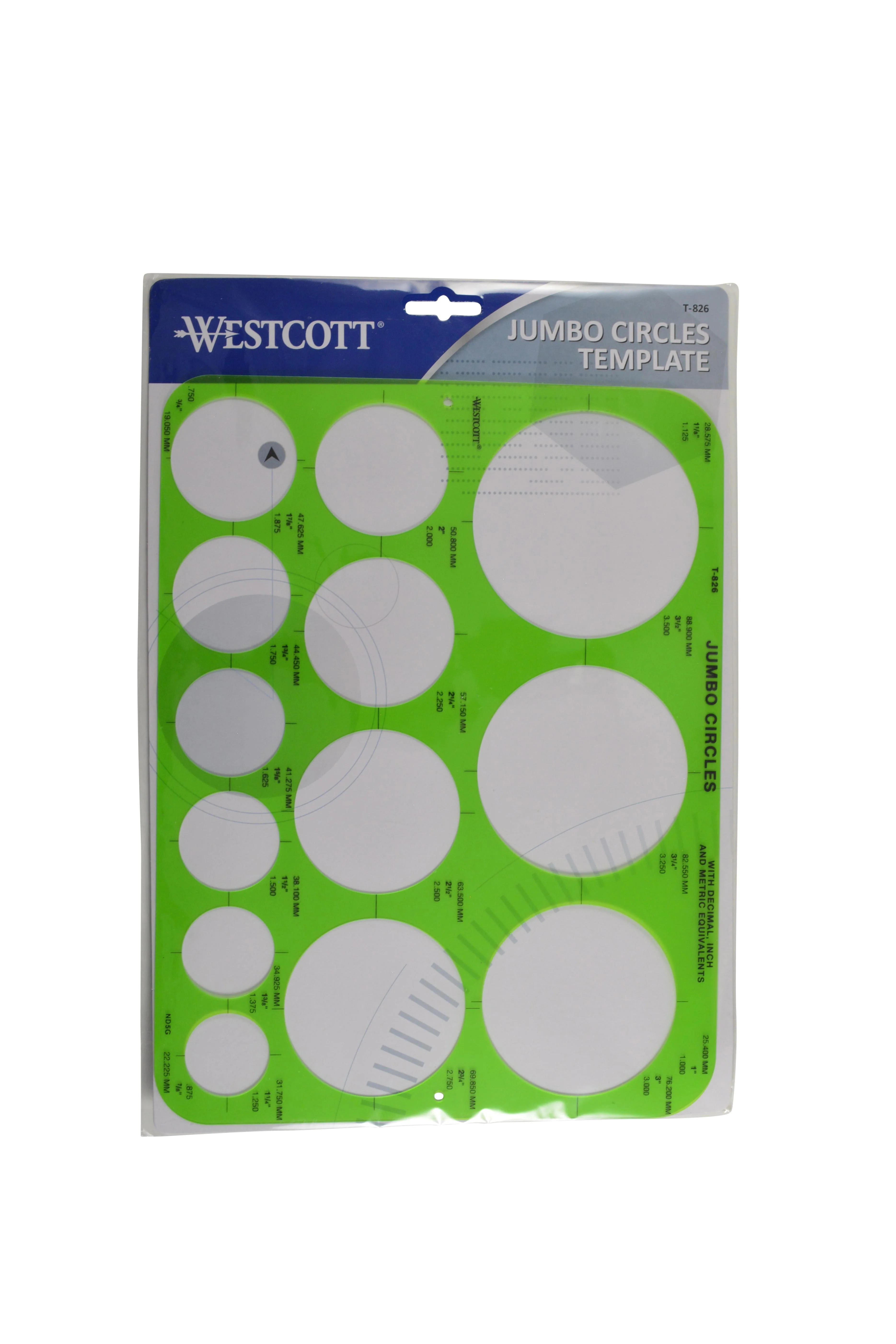 Westcott Circles Template, Jumbo, (T-826)