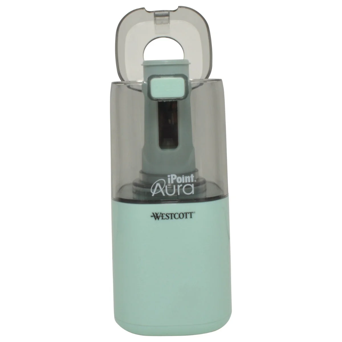 Westcott iPoint Aura Titanium Nonstick Electric Pencil Sharpener (each includes bonus manual sharpener + 2 erasers) Mint (17804-PARENT) - Image 4