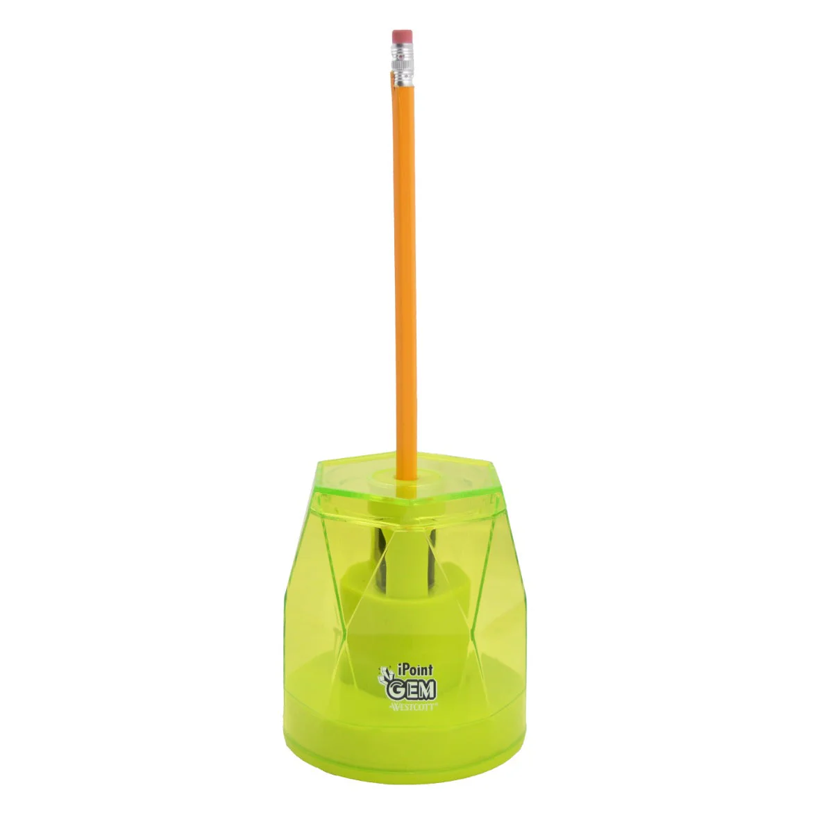 Westcott iPoint® GEM Crystal-Covered Battery Pencil Sharpener, Neon Green (00577-PARENT) - Image 2