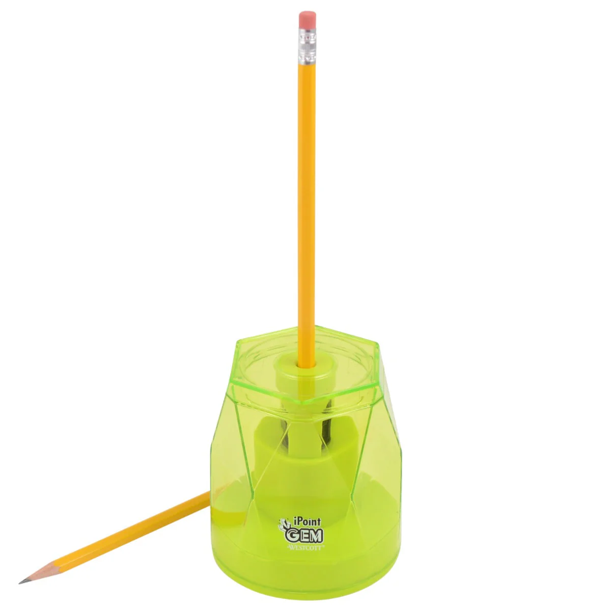 Westcott iPoint® GEM Crystal-Covered Battery Pencil Sharpener, Neon Green (00577-PARENT) - Image 3