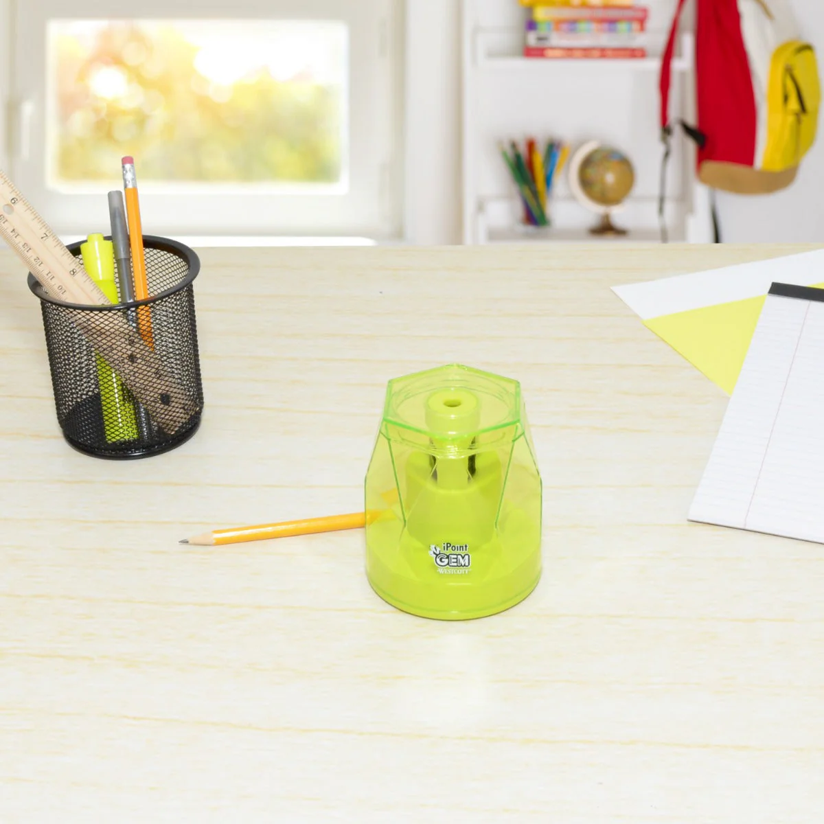 Westcott iPoint® GEM Crystal-Covered Battery Pencil Sharpener, Neon Green (00577-PARENT) - Image 7