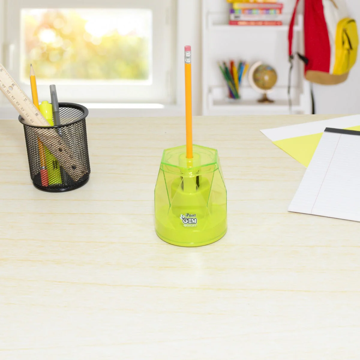 Westcott iPoint® GEM Crystal-Covered Battery Pencil Sharpener, Neon Green (00577-PARENT) - Image 8