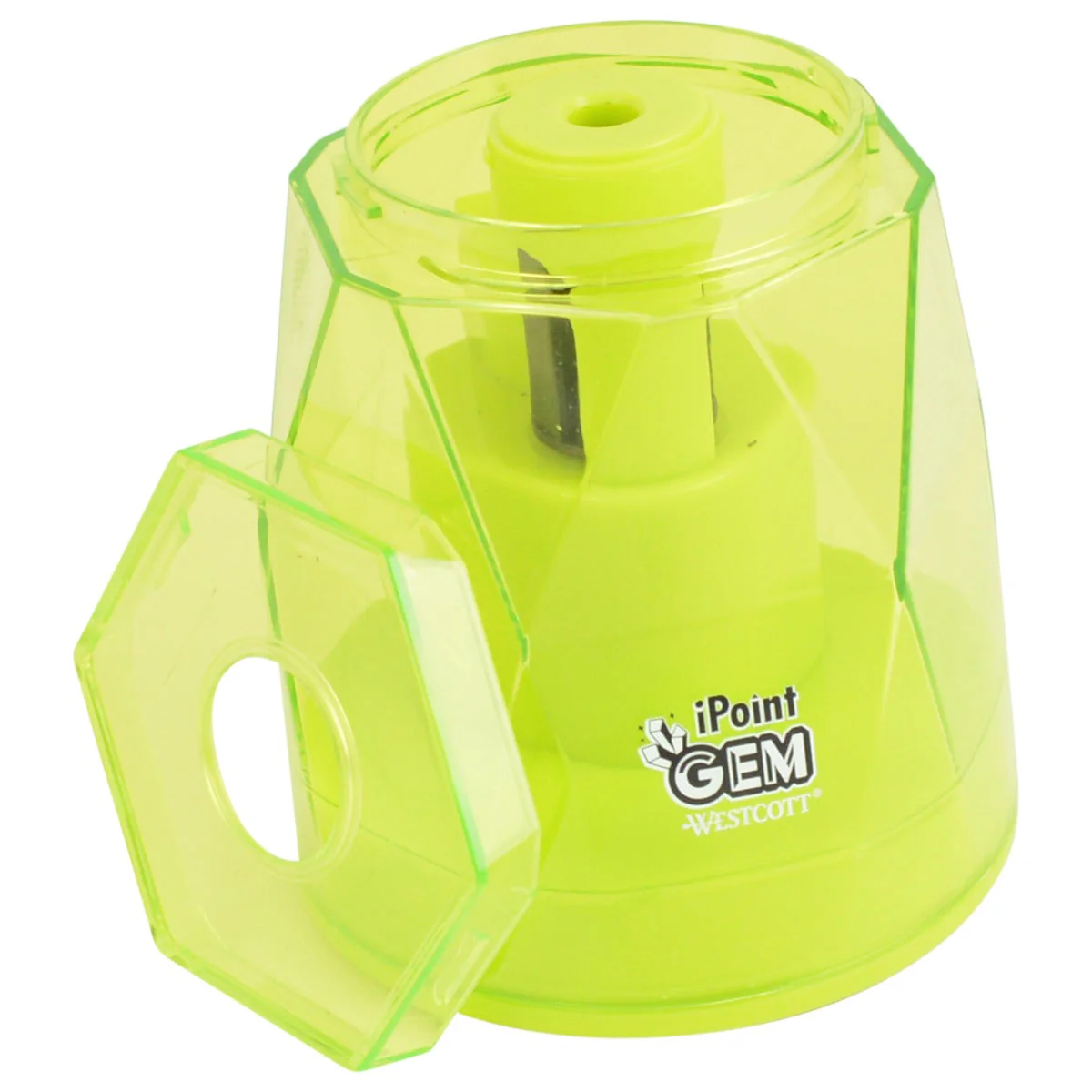 Westcott iPoint® GEM Crystal-Covered Battery Pencil Sharpener, Neon Green (00577-PARENT) - Image 9