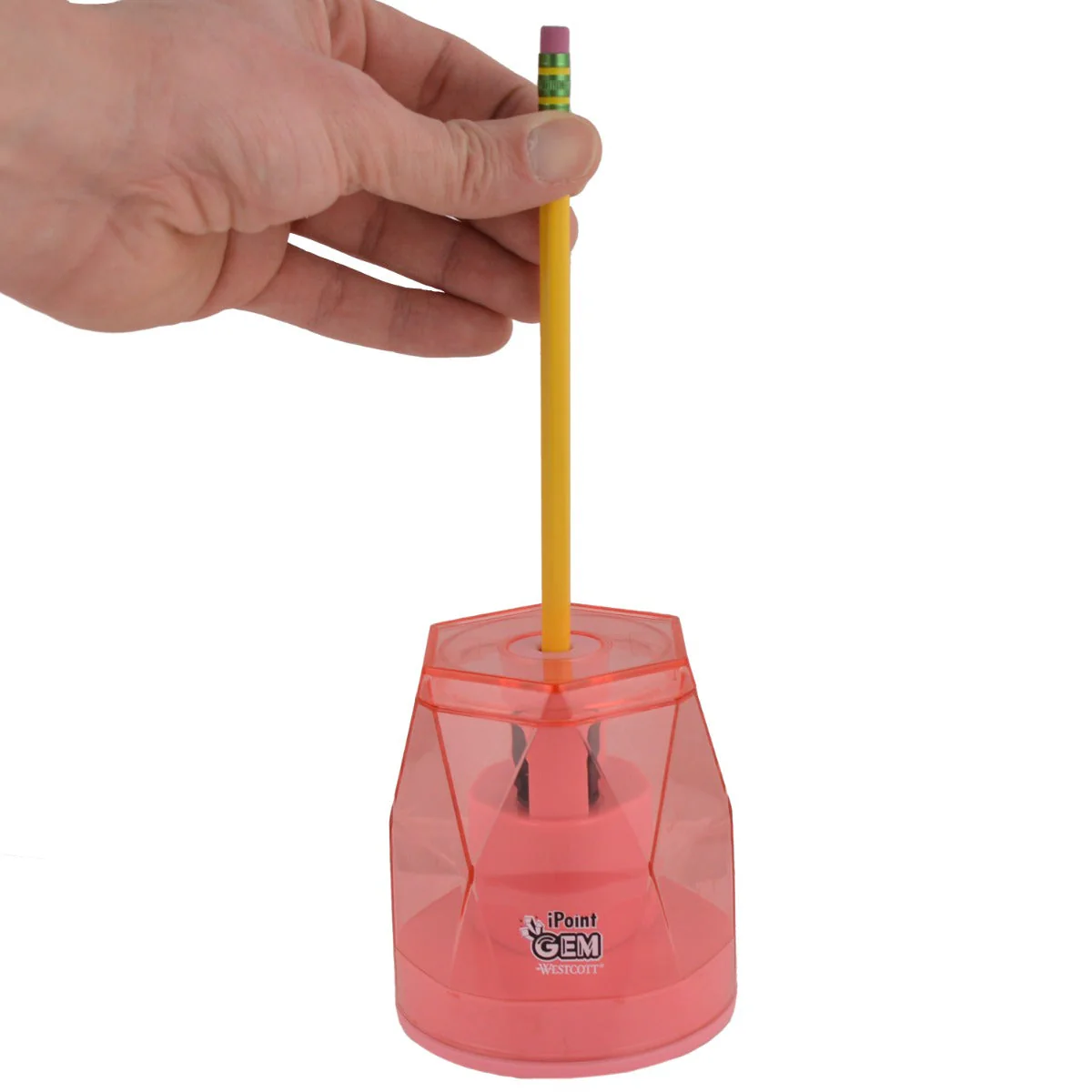 Westcott iPoint® GEM Crystal-Covered Battery Pencil Sharpener, Pink (00578-PARENT) - Image 11