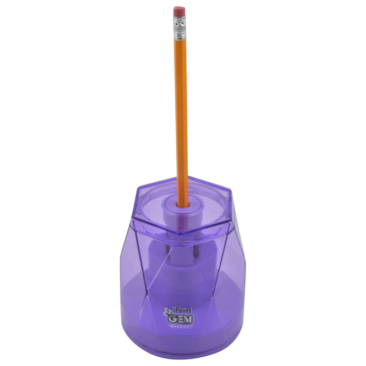 Westcott iPoint® GEM Crystal-Covered Battery Pencil Sharpener, Purple  (00576-PARENT) - Image 2