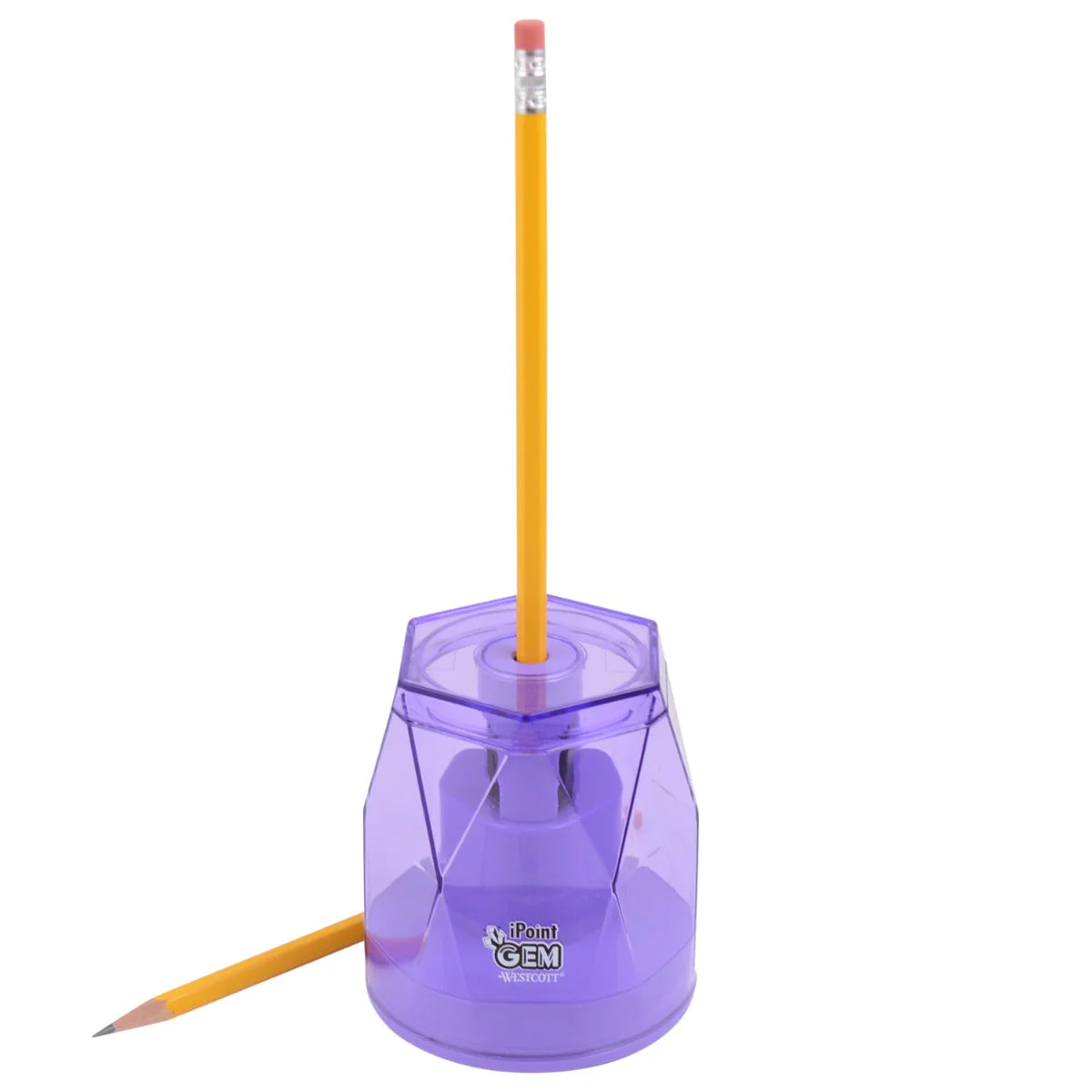 Westcott iPoint® GEM Crystal-Covered Battery Pencil Sharpener, Purple  (00576-PARENT) - Image 3
