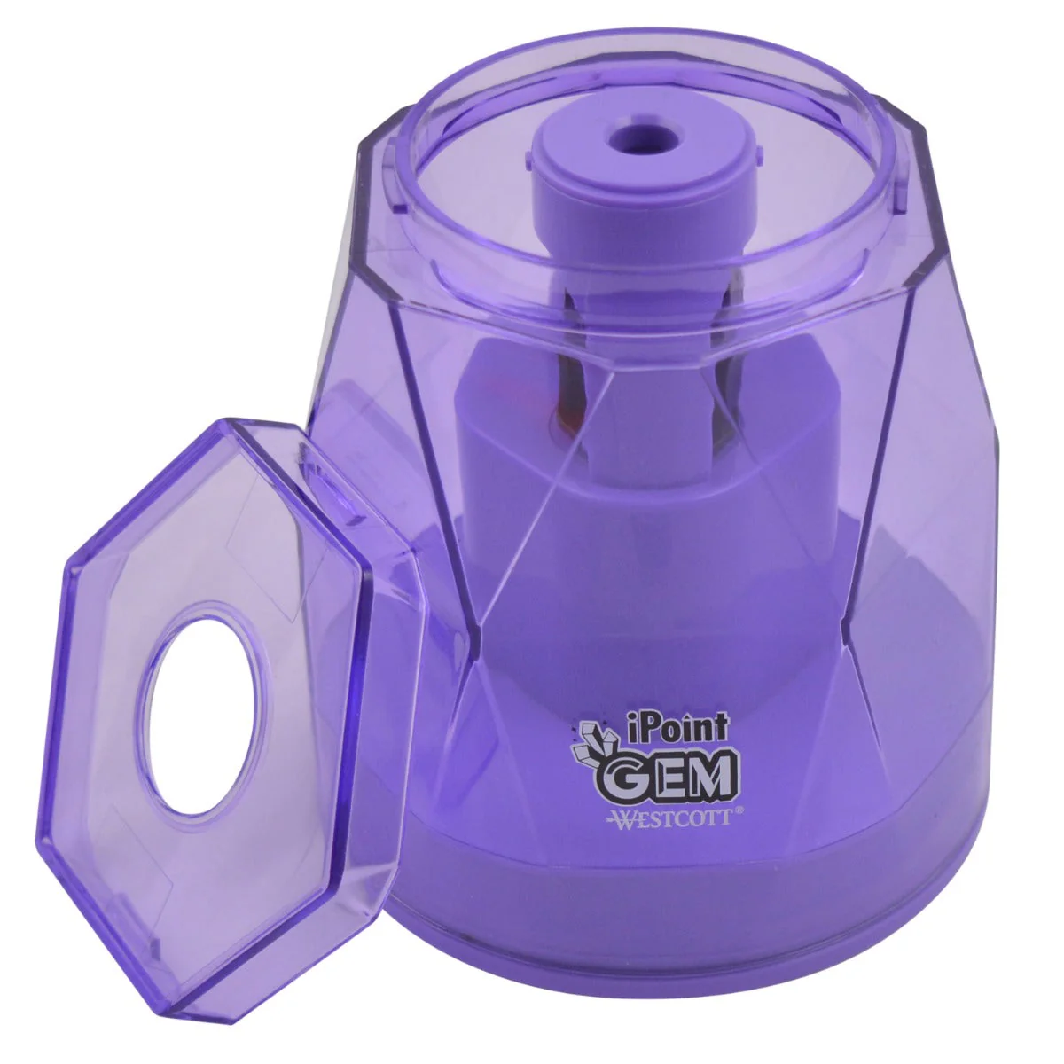 Westcott iPoint® GEM Crystal-Covered Battery Pencil Sharpener, Purple  (00576-PARENT) - Image 8