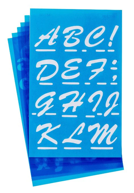 Westcott LetterCraft 3" Stencils, Brush Font (15846)