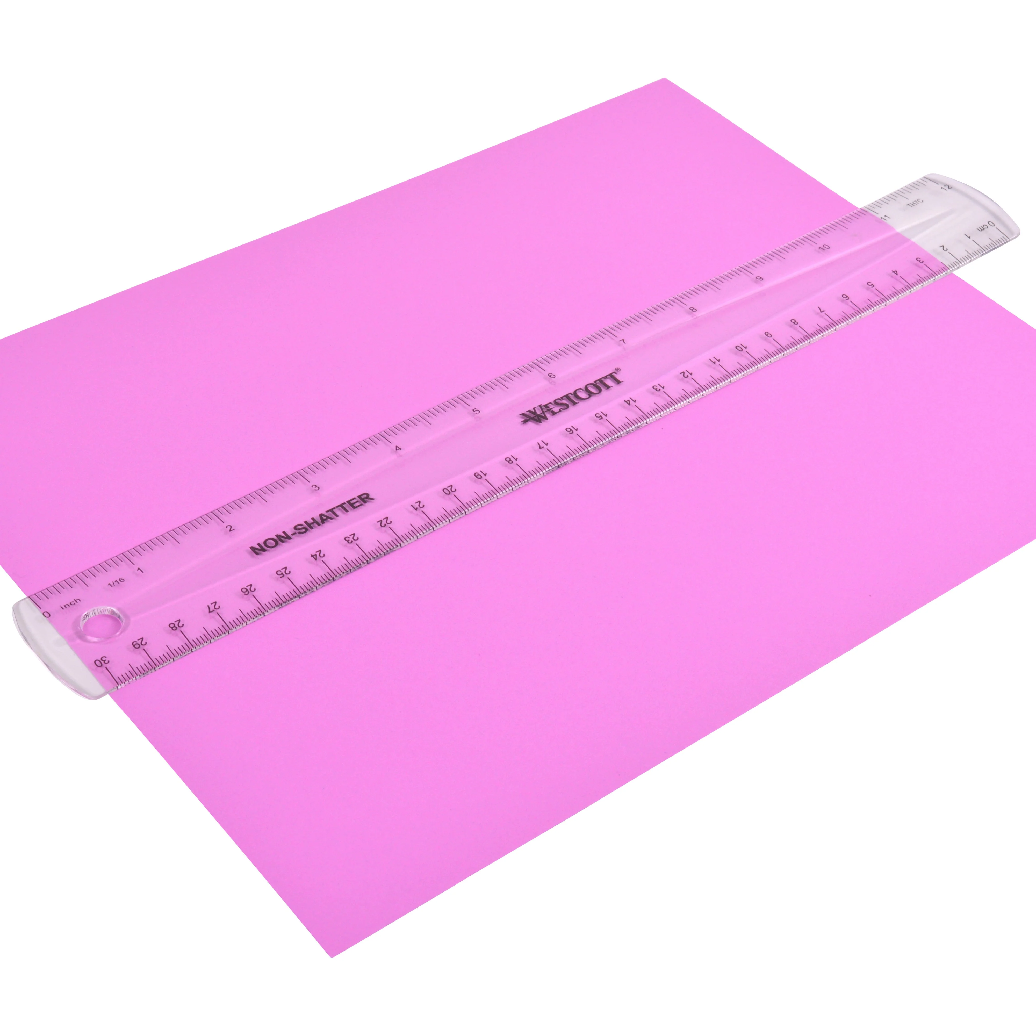 Westcott Shatterproof Ruler, Clear, 12 Inches (13862) - Image 2