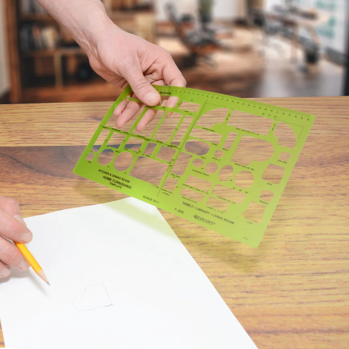 Westcott Plastic Designer Template, 1/4 Inches, Green (T-830) - Image 7