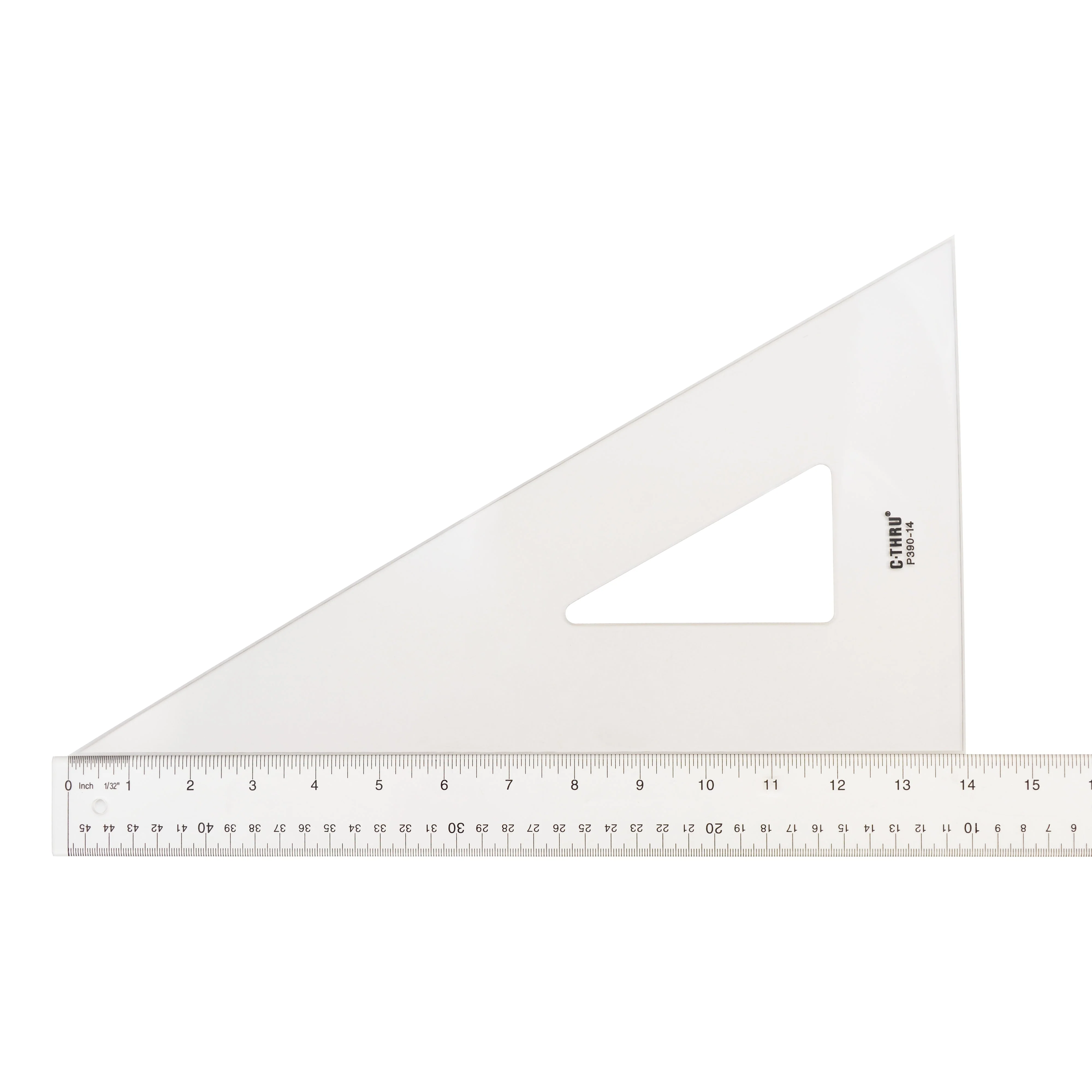 Westcott Professional Triangle, 14", 30/60 Degree, Transparent (P390-14) - Image 2