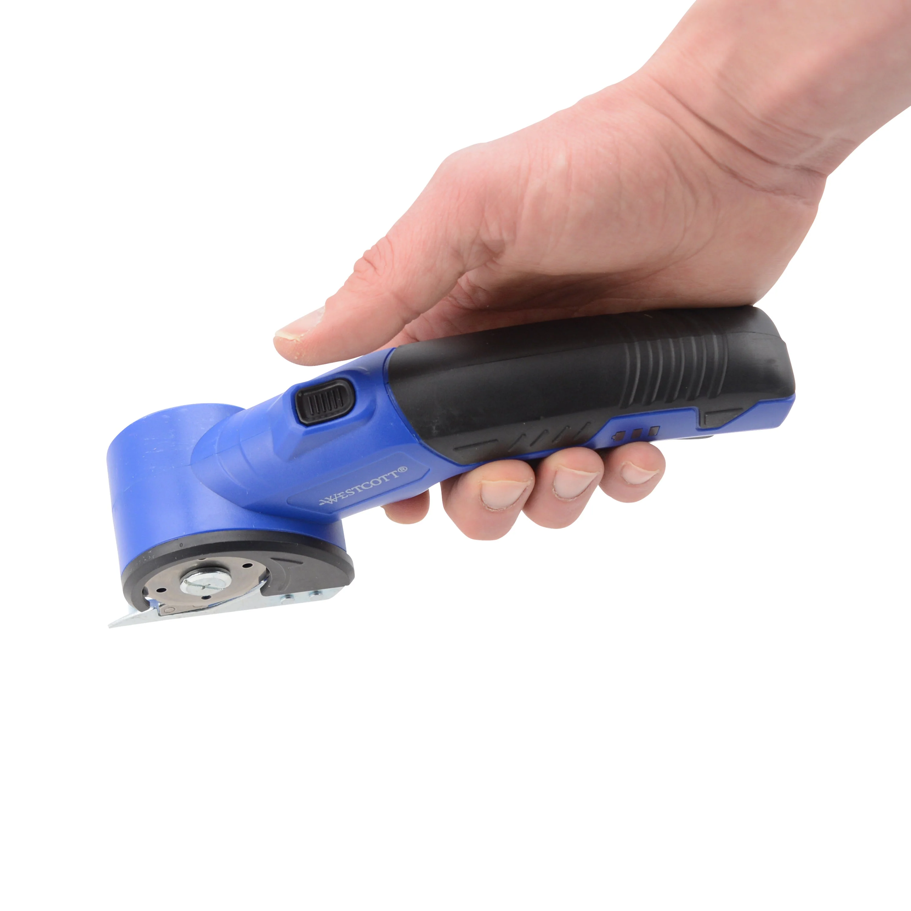 Westcott Rechargeable Electric Scissors, Cordless Power Scissors with Built-In Battery, Stainless Steel Blades Cut Up to 1/4", Ergonomic Comfort Grip, Cuts Cardboard, Fabric, Plastic & Packaging (00999-Parent) - Image 9