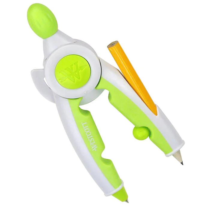Westcott Student Soft Touch School Compass With Anti-Microbial Protection, Assorted Colors (14377)