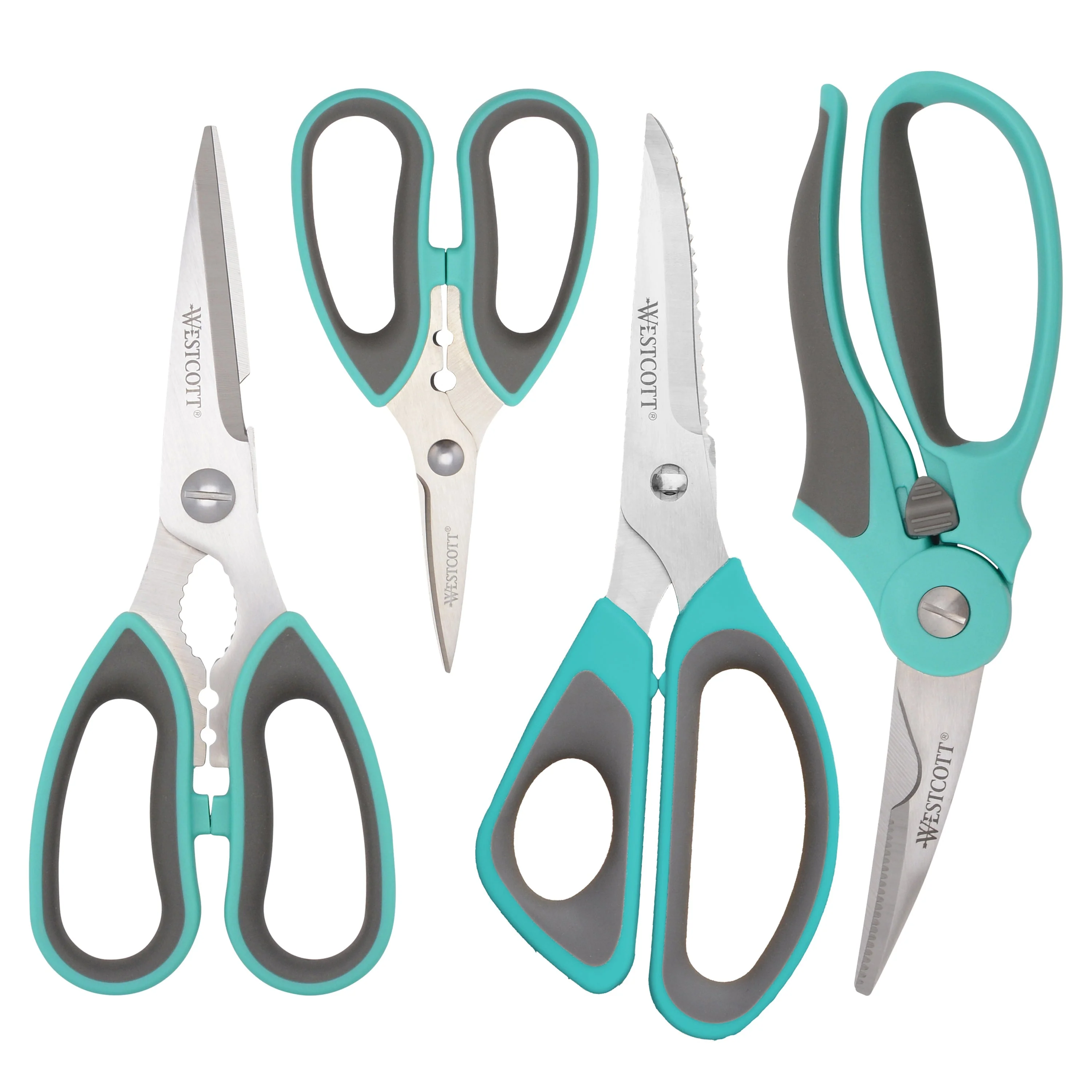 Westcott Titanium Bonded Soft Handle Kitchen Shears 4pk (00830)