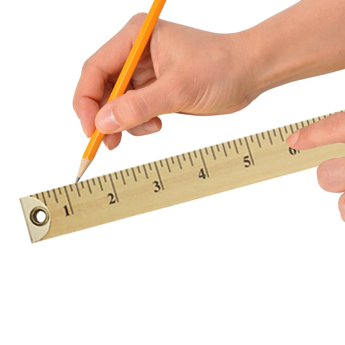 Westcott Wooden Meter Stick With Brass Tips, 39 1/2" (10432) - Image 2